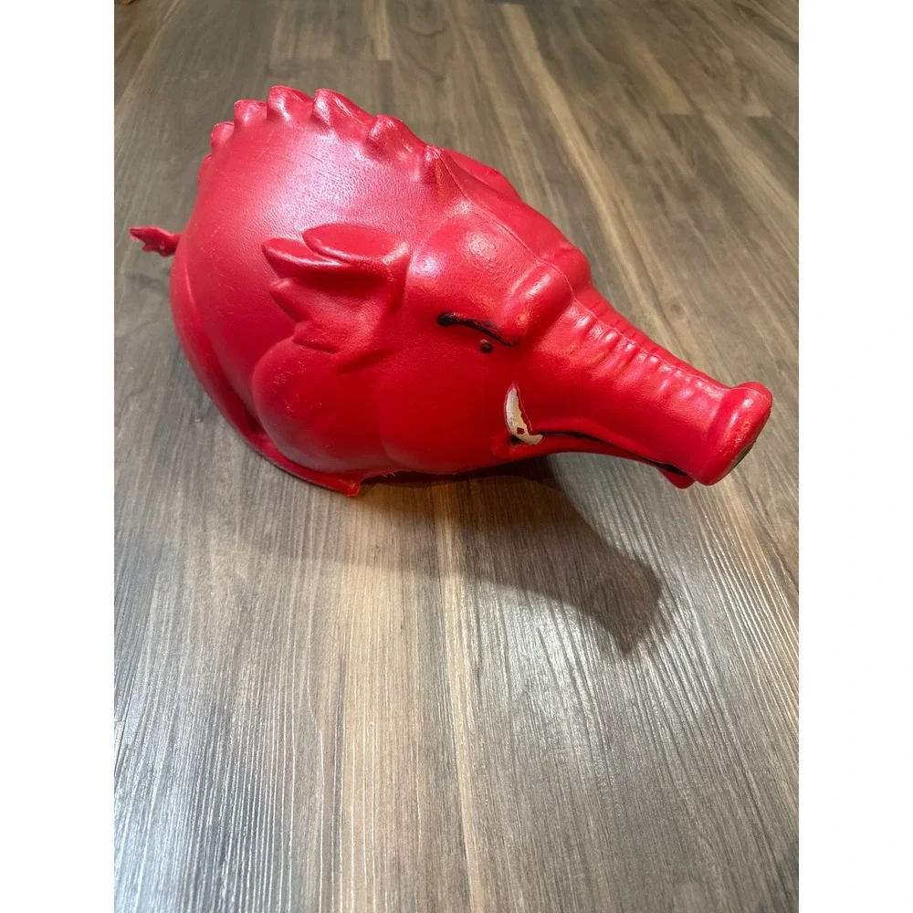 Vintage 80's Arkansas Razorbacks Uncle Heavy's Hog Hat Unisex Red Mascot Hat